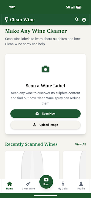Clean Wine Scanner Screenshot 1