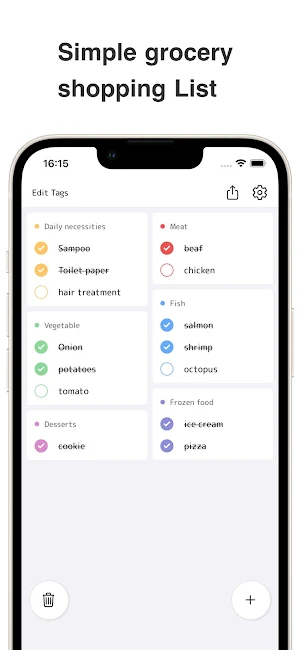Grocery Shopping List Simple Screenshot 0