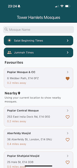Tower Hamlets Mosques Screenshot 0