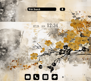 Golden Flowers Theme +HOME Screenshot 0