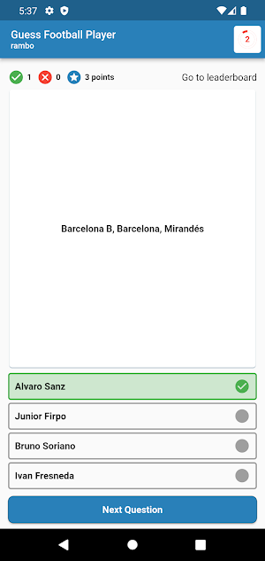 Guess Football Player By Clubs Screenshot 2