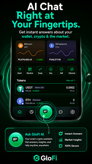 GloFi: AI Crypto Wallet & Swap Screenshot 0