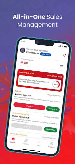 Tetum Sales Force Screenshot 1