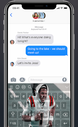 Cam Newton Keyboard Patriots Theme 2021 For Fans Screenshot 2