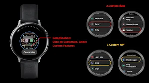 Gradient Light Lines Wear OS Screenshot 1