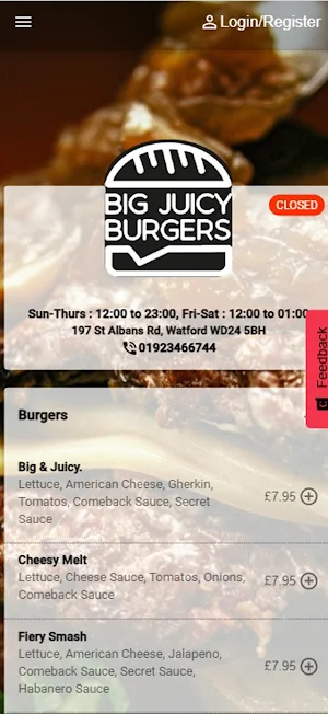 Big Juicy Burger Screenshot 0