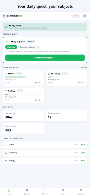 Learning Hub: GCSE & A-level Screenshot 1
