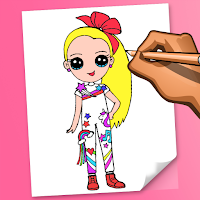 Cute Girl Drawing App