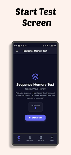 Sequence Memory Test Screenshot 1
