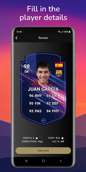 Futcard builder: players Screenshot 2