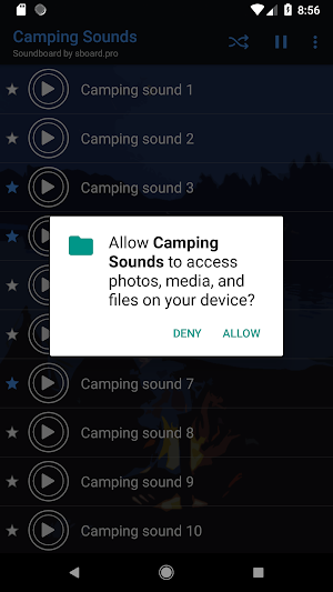 Camping sounds ~ Sboard.pro Screenshot 1