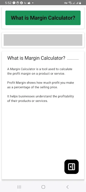 Margin Calculator Screenshot 1