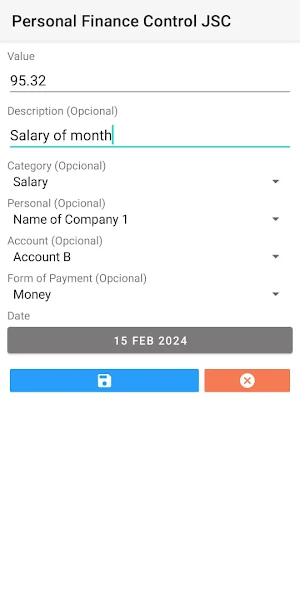 Personal Finance Control JSC Screenshot 0