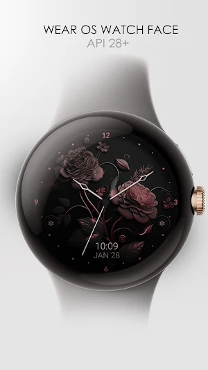 Rose Gold Flowers watch face Screenshot 0