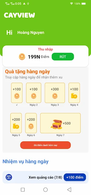 CAYVIEW Kiếm Tiền Online Screenshot 0