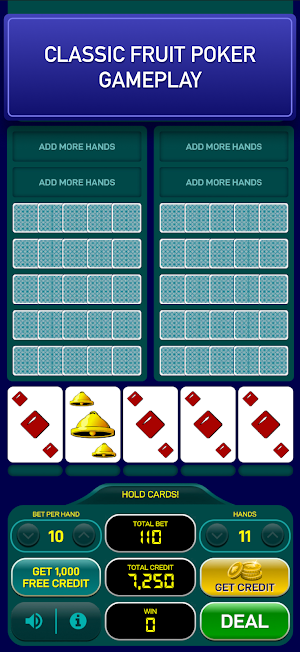 Ultimate Fruit Video Poker Screenshot 0