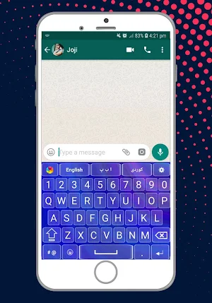 Kurdish English Keyboard Color Background & Emoji Screenshot 3