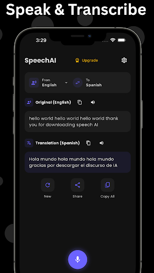 SpeechAI - AI Voice Translator Screenshot 2