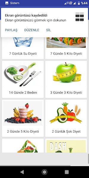 Diyet Yap Diyet Listesi Diyet Programı Kilo Verin Screenshot 3