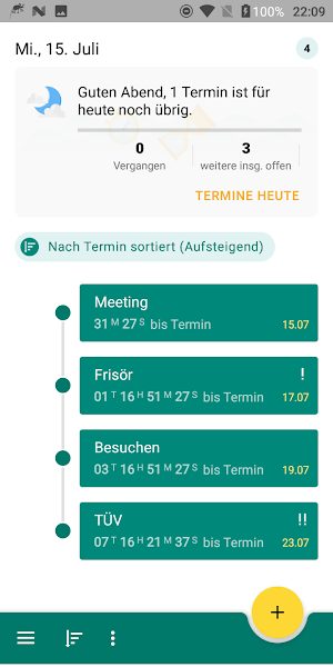 Terminplaner deutsch mit Countdown - Expektan Screenshot 0