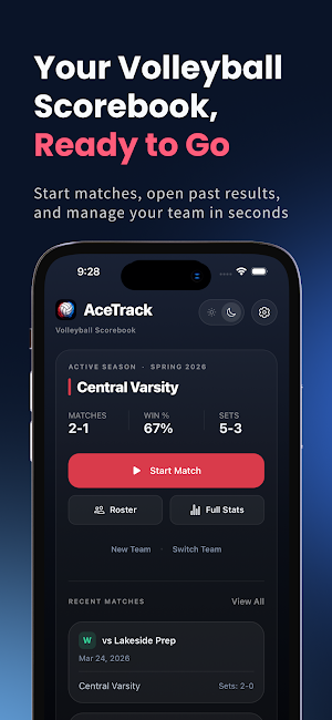 AceTrack: Volleyball Scorebook Screenshot 0