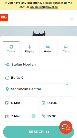 BIG Travel - Boka affärsresor Screenshot 0