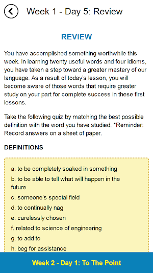 Barron's 1100 Words You Need to Know Screenshot 3