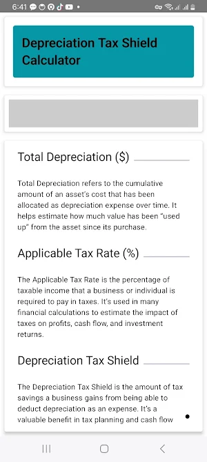 DTS Calculator Screenshot 1