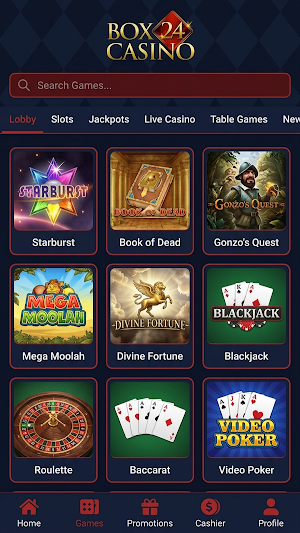 Box 24 Casino Screenshot 1