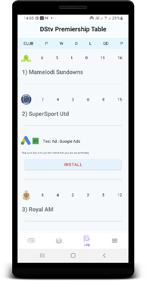 PSL Soccer App Screenshot 2