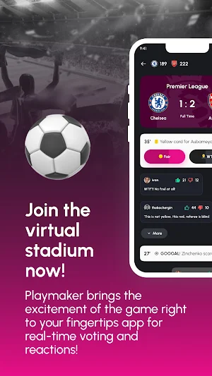 Playmaker — football live chat Screenshot 1