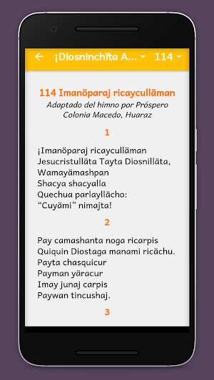 Huallaga Quechua Hymnbook Screenshot 0