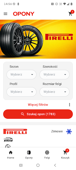 Nowe opony PIRELLI - Kup teraz Screenshot 0