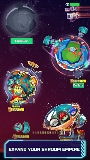 Idle Mushrooms: Space Empire Screenshot 1
