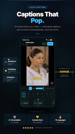 Auto Captions & Text: KineCut Screenshot 2