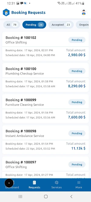 Home Service - Provider Screenshot 1