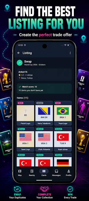 SwapMap: Cards, Stickers, TCG Screenshot 2