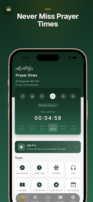 Asr - Live Dhikr & Adhan Time Screenshot 0
