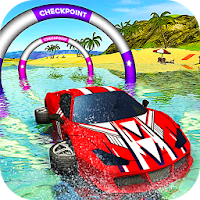 Floating Water Surfer Car Driving - Beach Racing