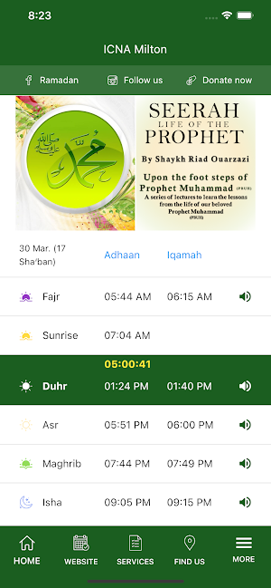 ICNA Milton Screenshot 1