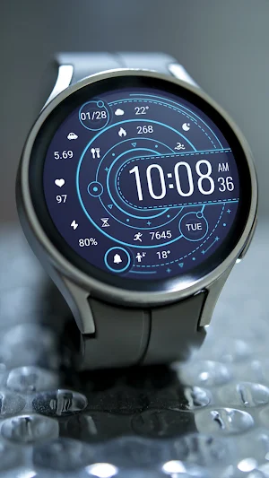 ZKin Watch Face Blue Firefly Screenshot 3