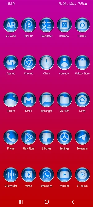 Blue Pixl Glass Icon Pack Screenshot 1