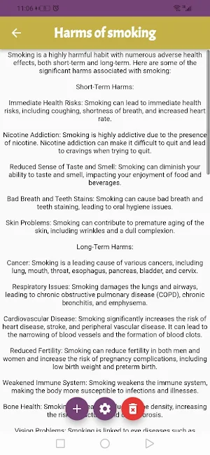 mitigation smoking faster app Screenshot 2