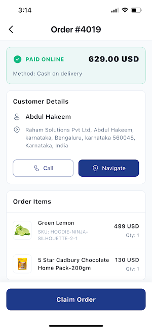 Delivery Screenshot 3