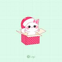 카카오톡 테마 - 겨울산타고양이_베이비민트 (카톡테마)