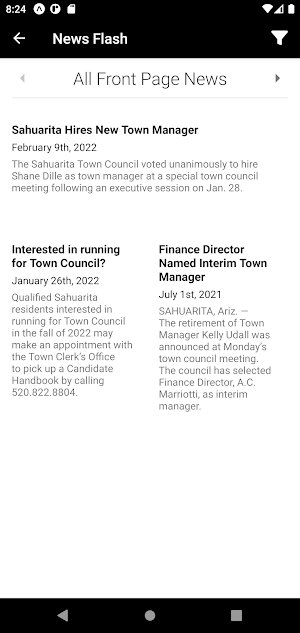 Town of Sahuarita Screenshot 2