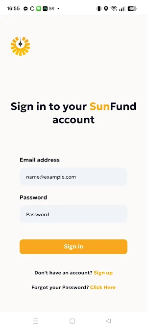 SunFund Mobile Screenshot 0