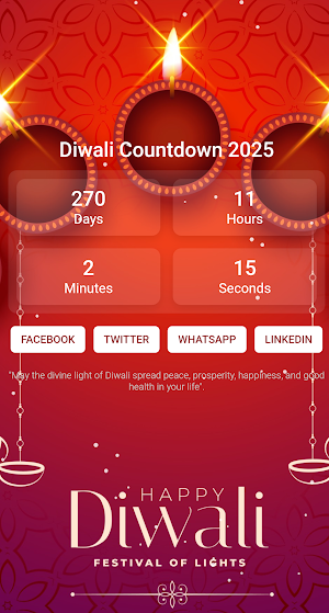 Diwali Countdown 2025 Screenshot 3