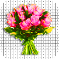 Flower Bouquet Pixel By Number