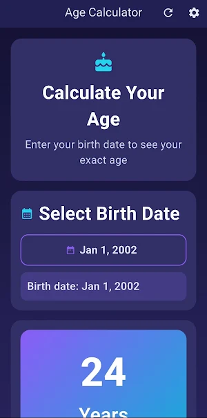Age Finder - Date to Age Screenshot 1